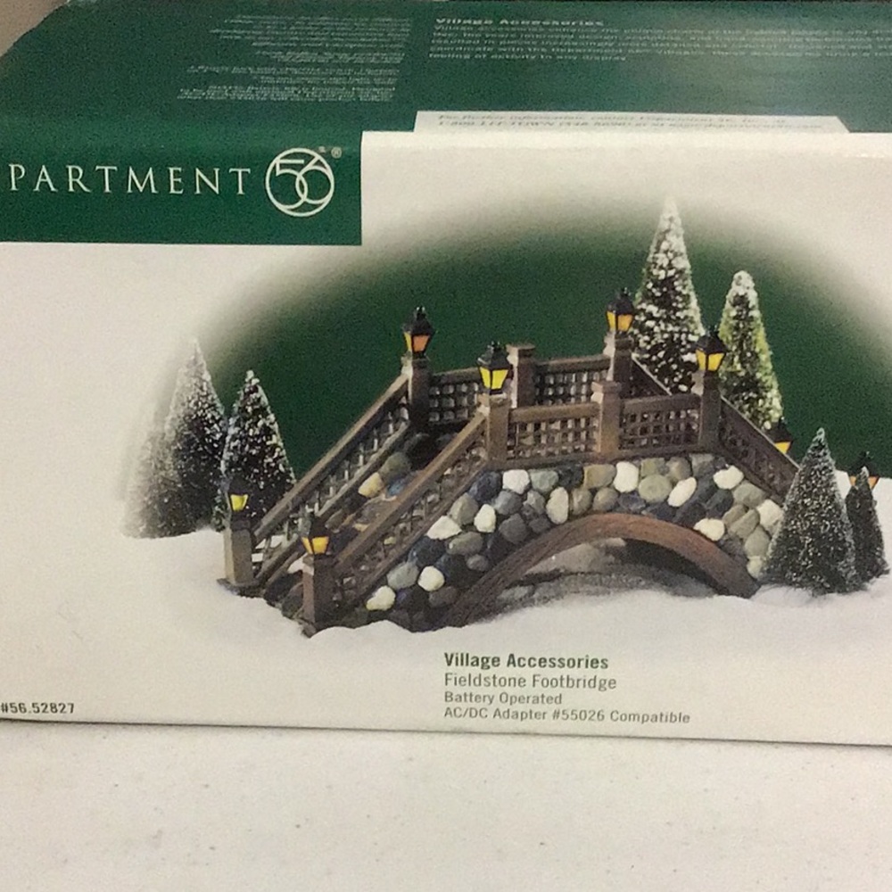 Department 56 Field Stone foot bridge